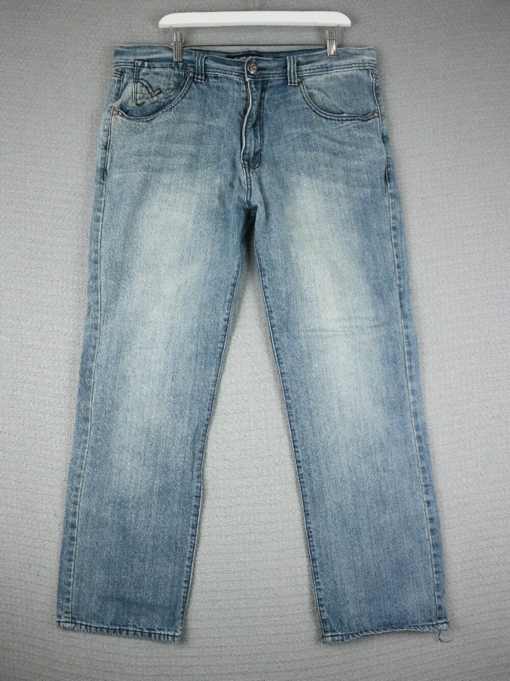 Ecko Unltd Straight Fit Light Wash Denim Jeans Mens 38x33 ( Fit 37x31) Y2K